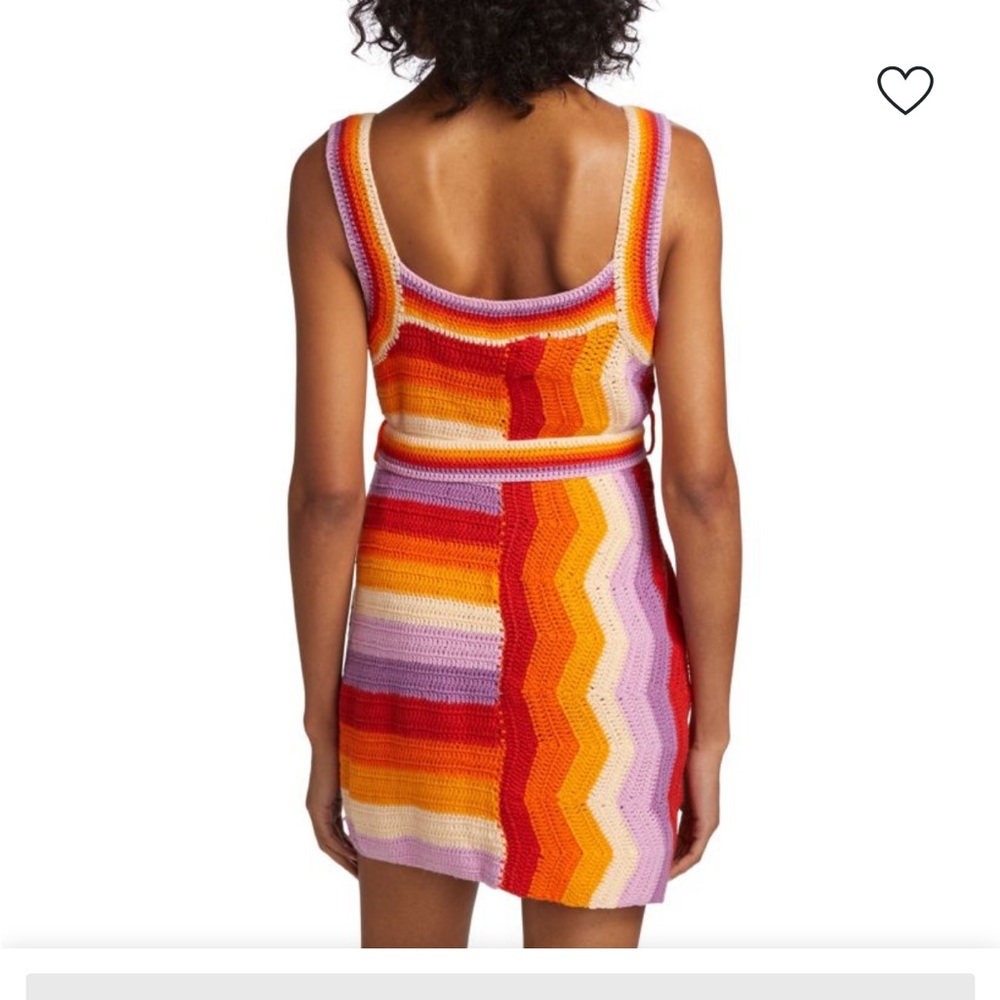 NWT Farm Rio Colorful Striped Wrap Dress - Picture 2 of 7